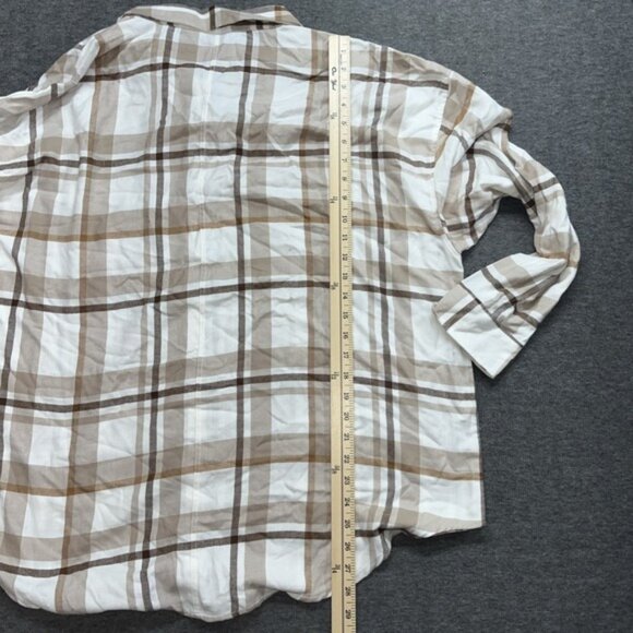 Alpine Design Women's Journey Oversize Flannel Size XXL White Harvest Plaid NWT - Picture 3 of 9